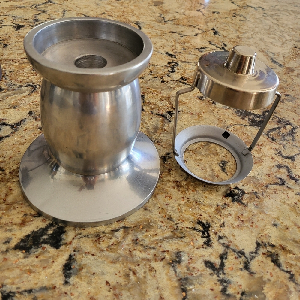 2 piece Aluminum candle holder